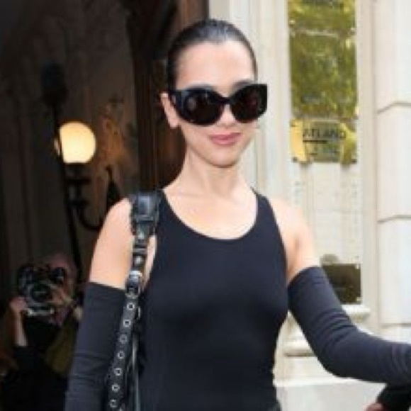 BALENCIAGA BB0189S 001 Unisex Black Bold Round Oversized Sunglasses  ???? main image 8